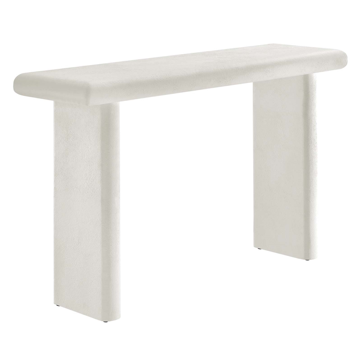 EEI-6577-WHI Relic Concrete Textured Console Table, White