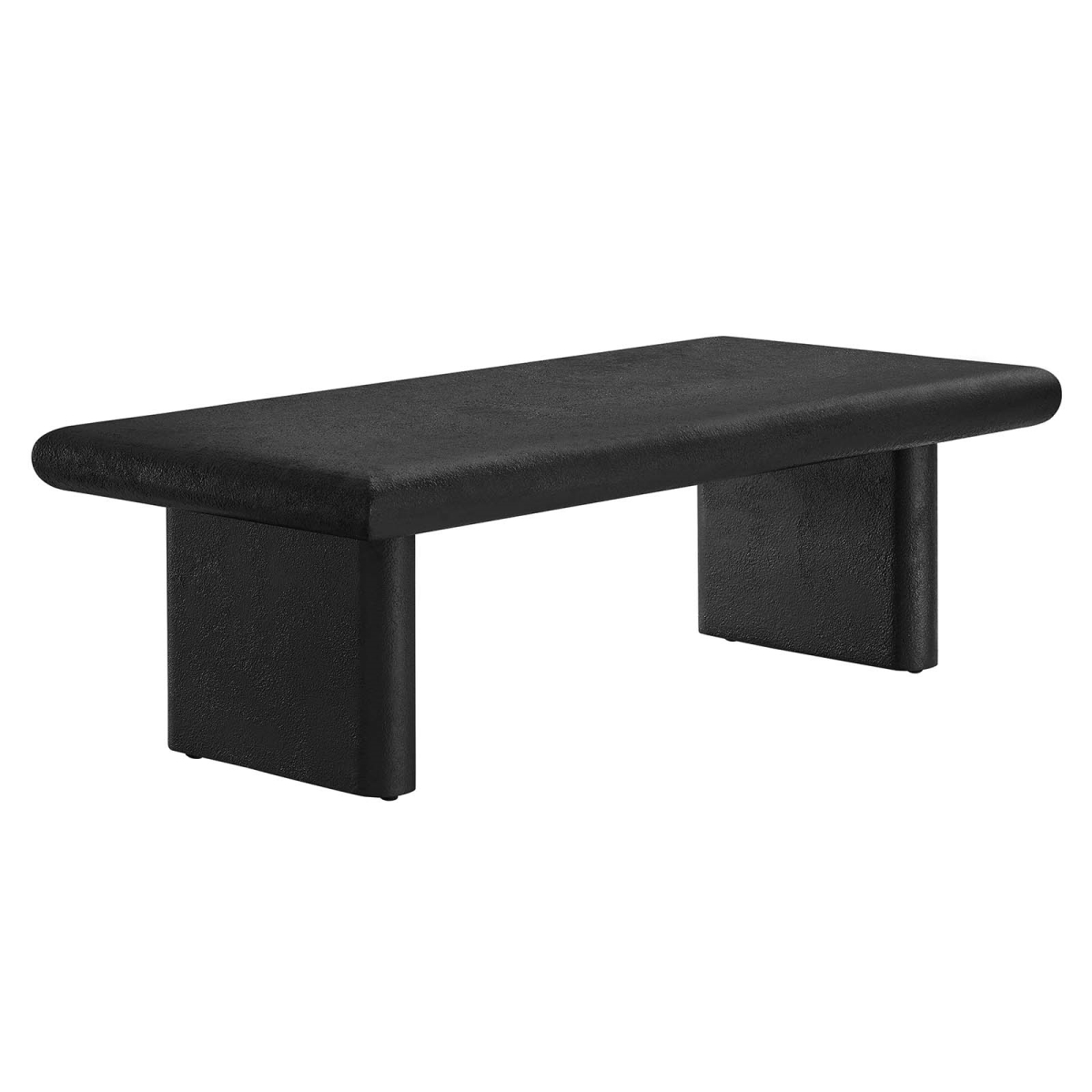 EEI-6578-BLK Relic Concrete Textured Coffee Table, Black