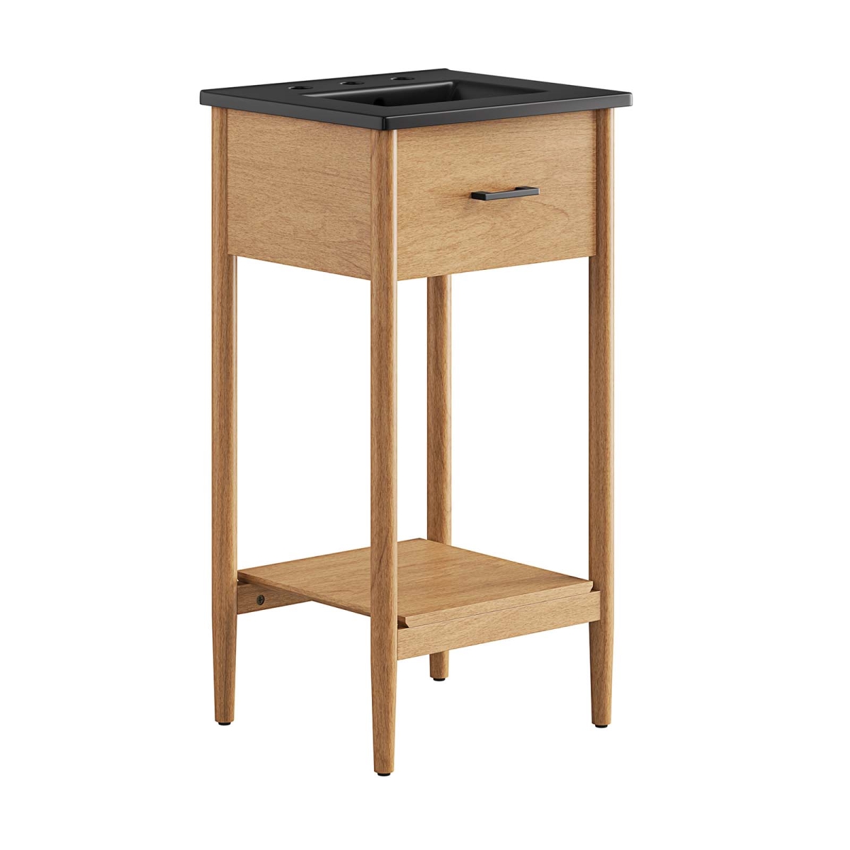 EEI-6659-NAT-BLK 18 in. Zaire Bathroom Vanity, Natural & & Black