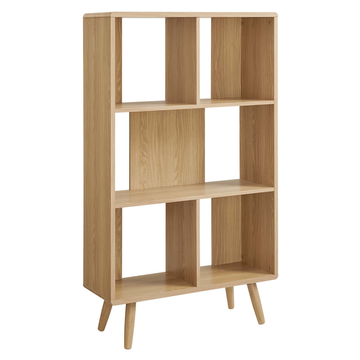 EEI-5743-OAK Transmit 5 Shelf Wood Grain Bookcase, Oak