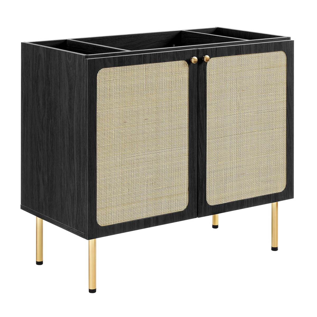 EEI-6603-BLK 36 in. Chaucer Bathroom Vanity Cabinet, Black