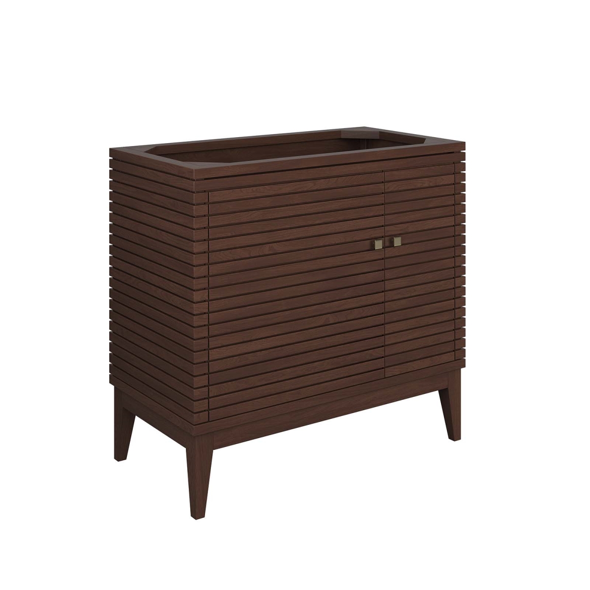 EEI-5089-WAL 36 in. Ledger Wood Bathroom Vanity Cabinet, Walnut