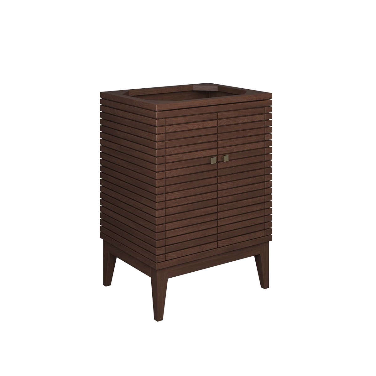 EEI-5088-WAL 24 in. Ledger Wood Bathroom Vanity Cabinet, Walnut