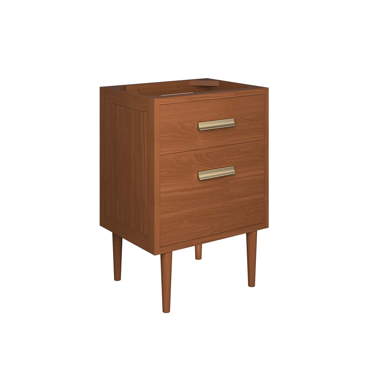 EEI-5082-NAT 24 in. Cassia Teak Wood Bathroom Vanity Cabinet, Natural