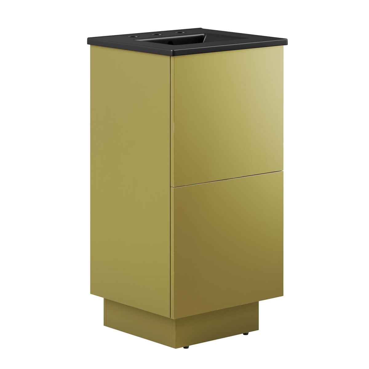EEI-6424-BLK-GLD 18 in. Quantum Bathroom Vanity, Black & Gold