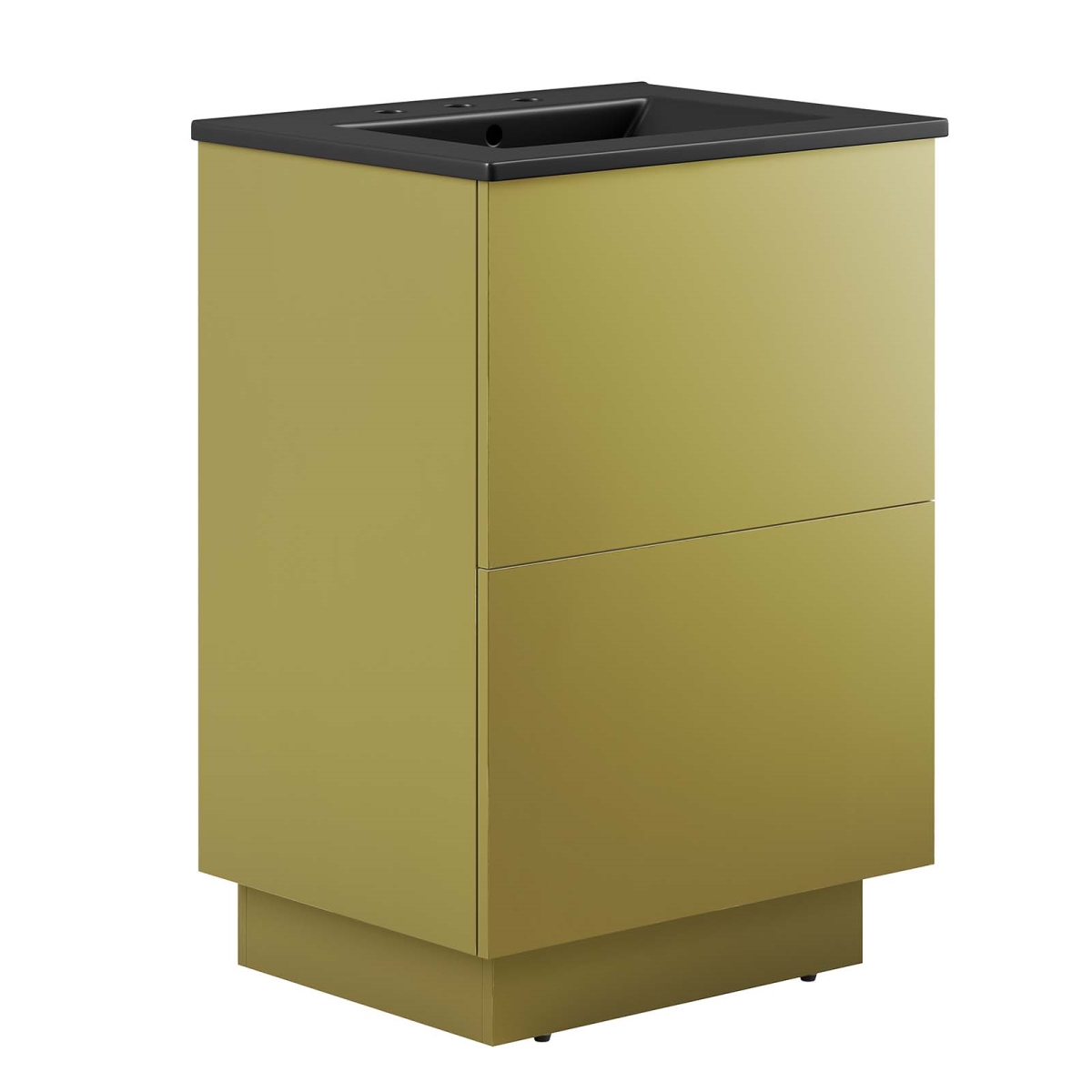 EEI-6426-BLK-GLD 24 in. Quantum Bathroom Vanity, Black & Gold