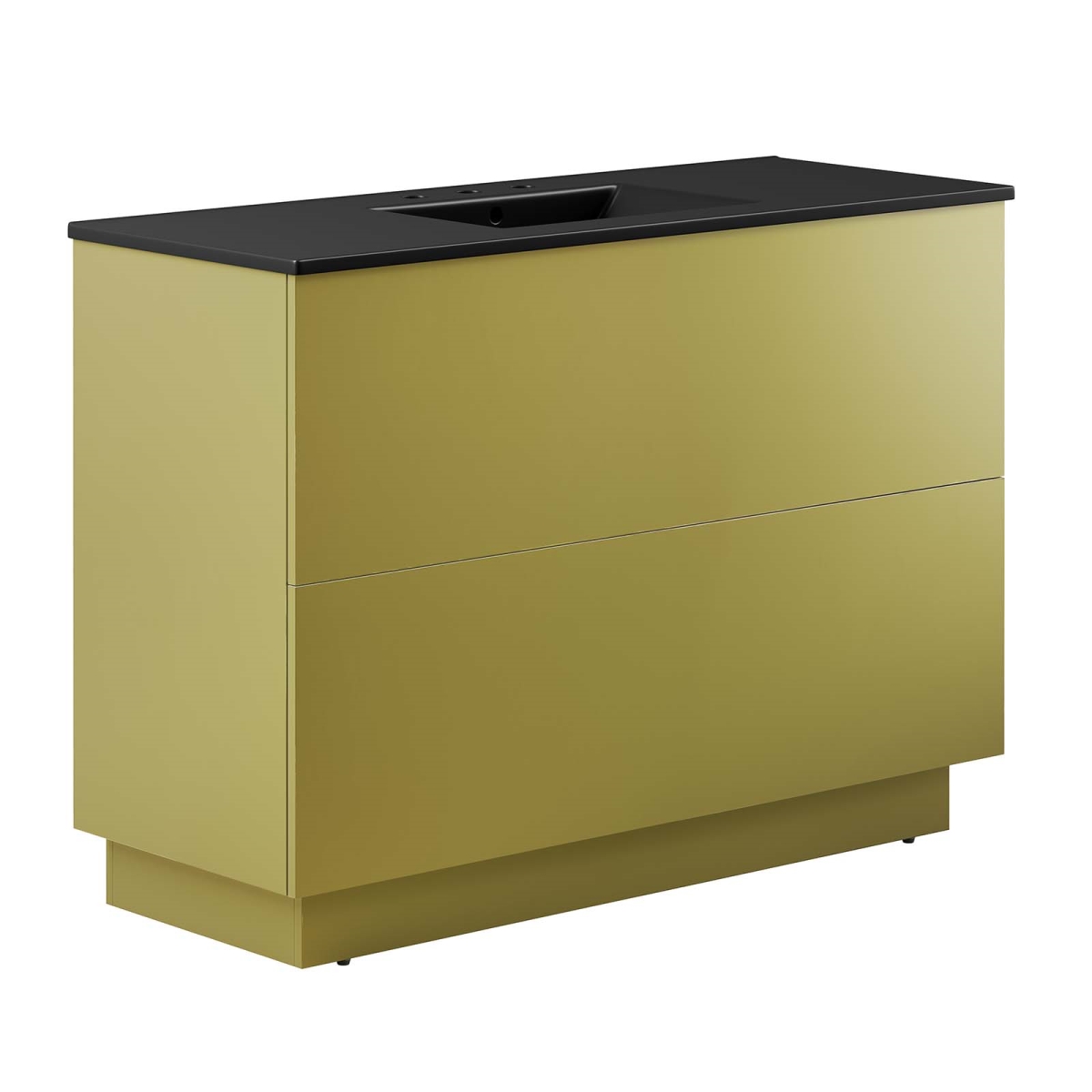 EEI-6432-BLK-GLD 48 in. Quantum Single Sink Bathroom Vanity, Black & Gold