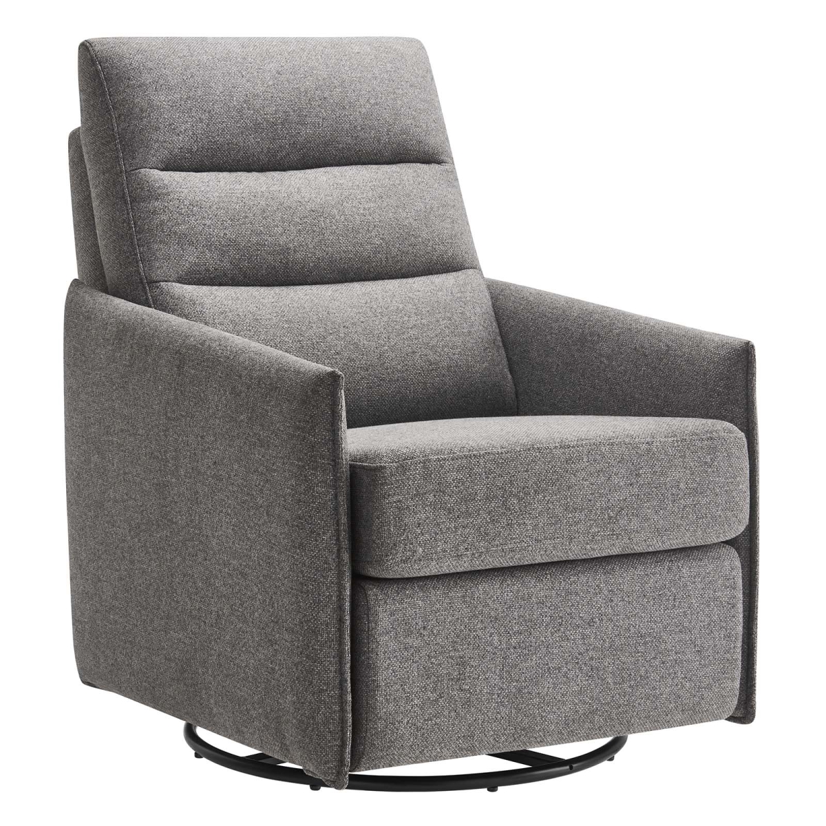 EEI-6738-GRY Etta Upholstered Fabric Lounge Chair, Light Gray