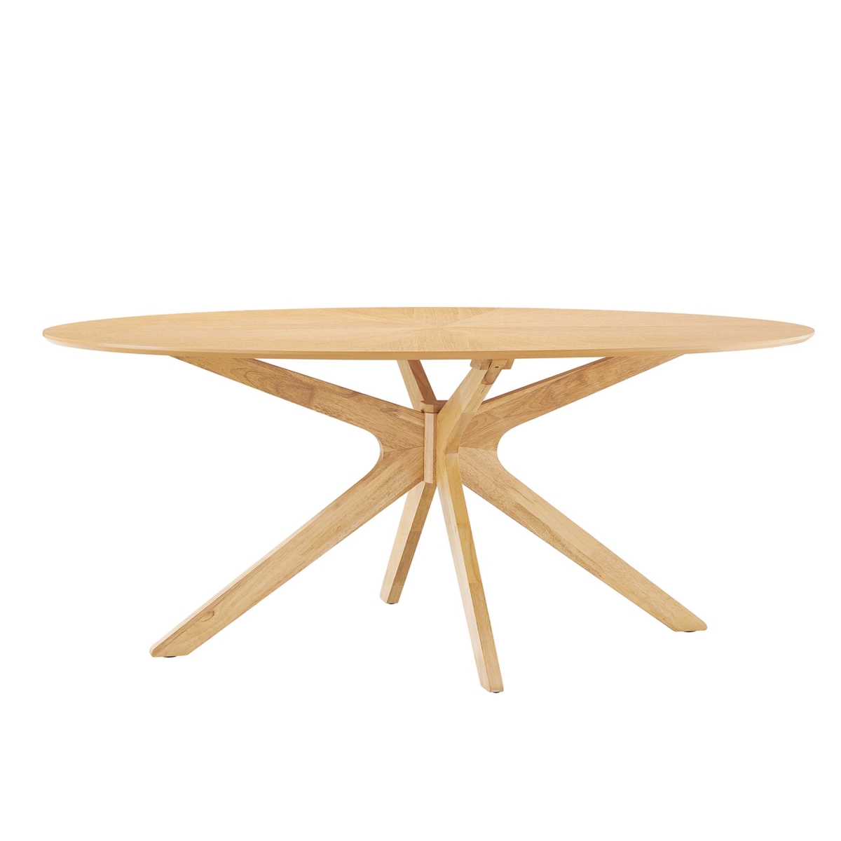EEI-3849-OAK 71 in. Crossroads Oval Wood Dining Table, Oak