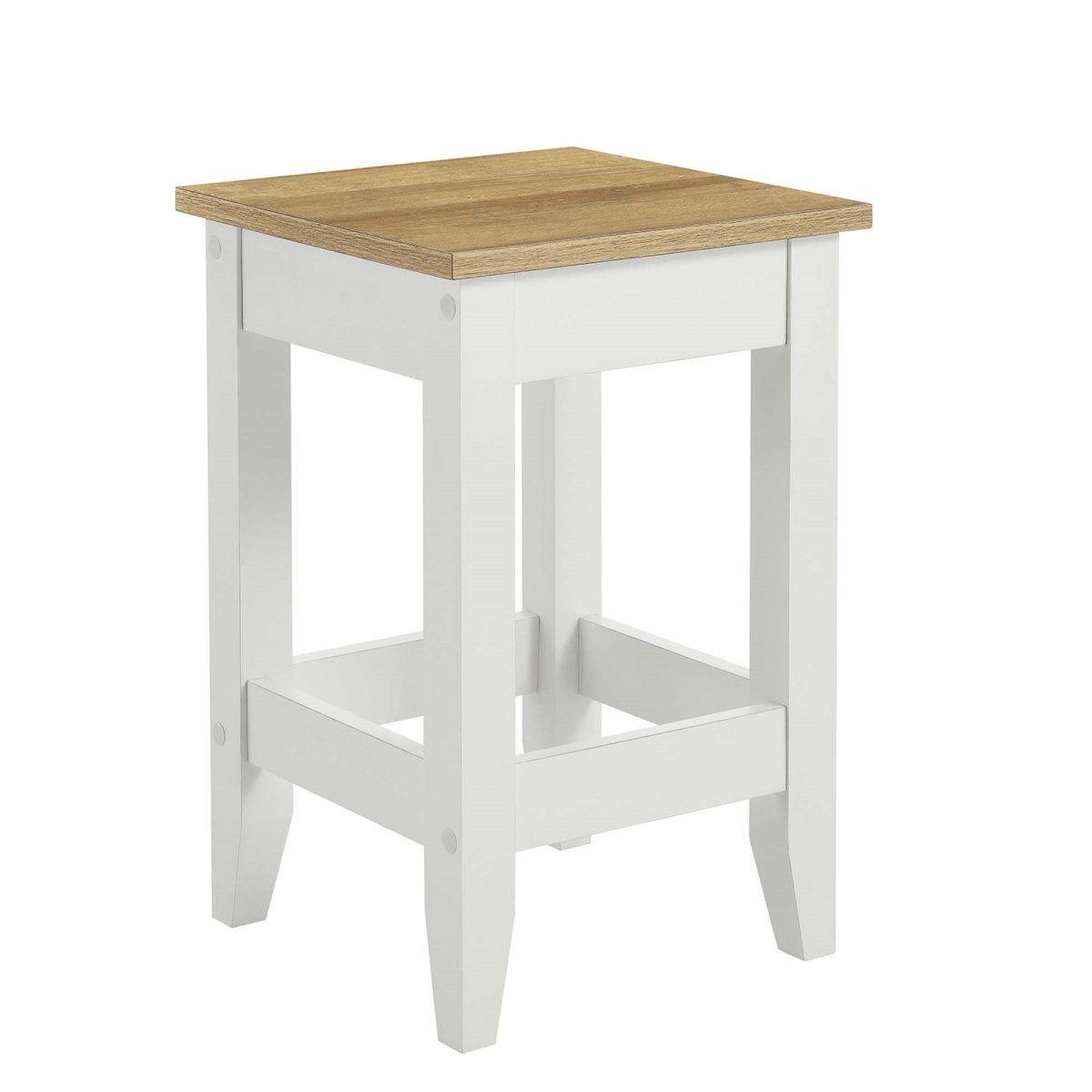EEI-6729-OAK-WHI Sunbrook Kitchen Stool, Oak White