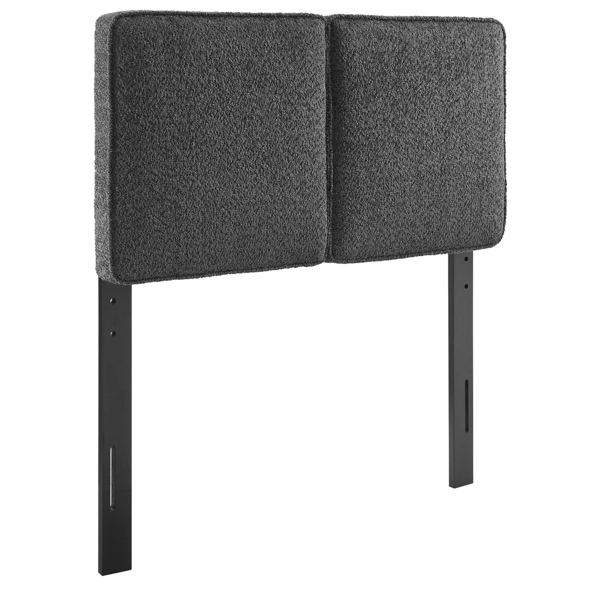 MOD-7145-SLA Lindee Boucle Fabric Headboard, Slate - Twin Size