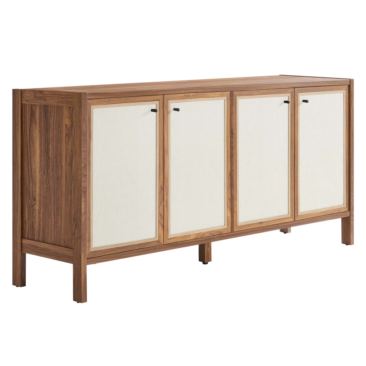 EEI-6616-WAL 65 in. Capri Wood Grain Sideboard Storage Cabinet, Walnut