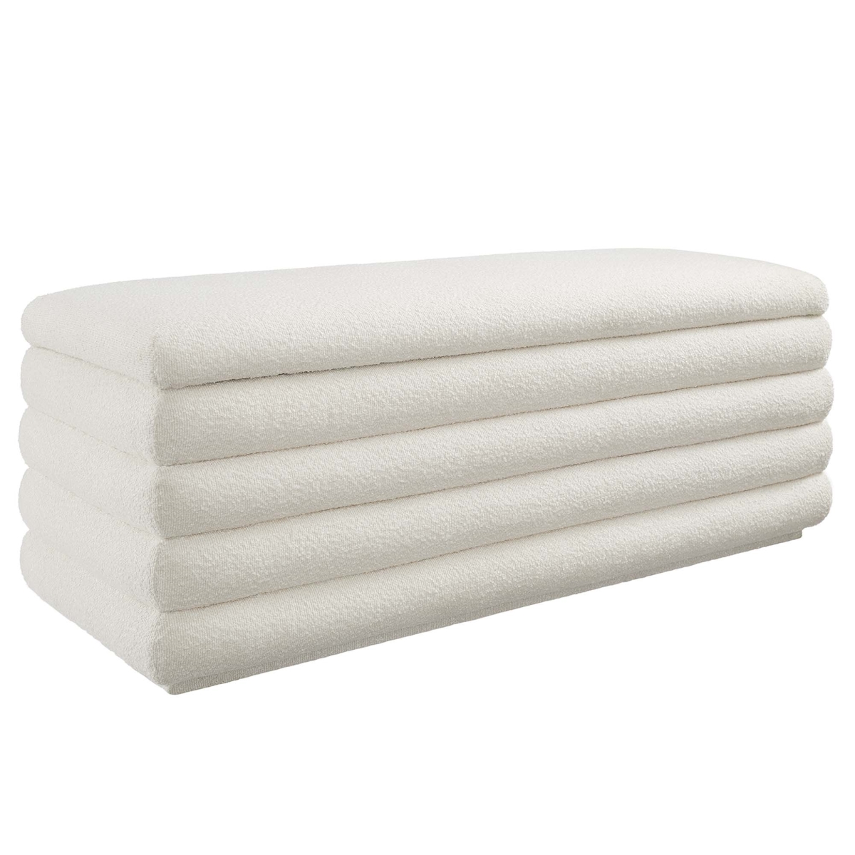 EEI-6665-CLO Mezzo Boucle Upholstered Storage Bench, Cloud