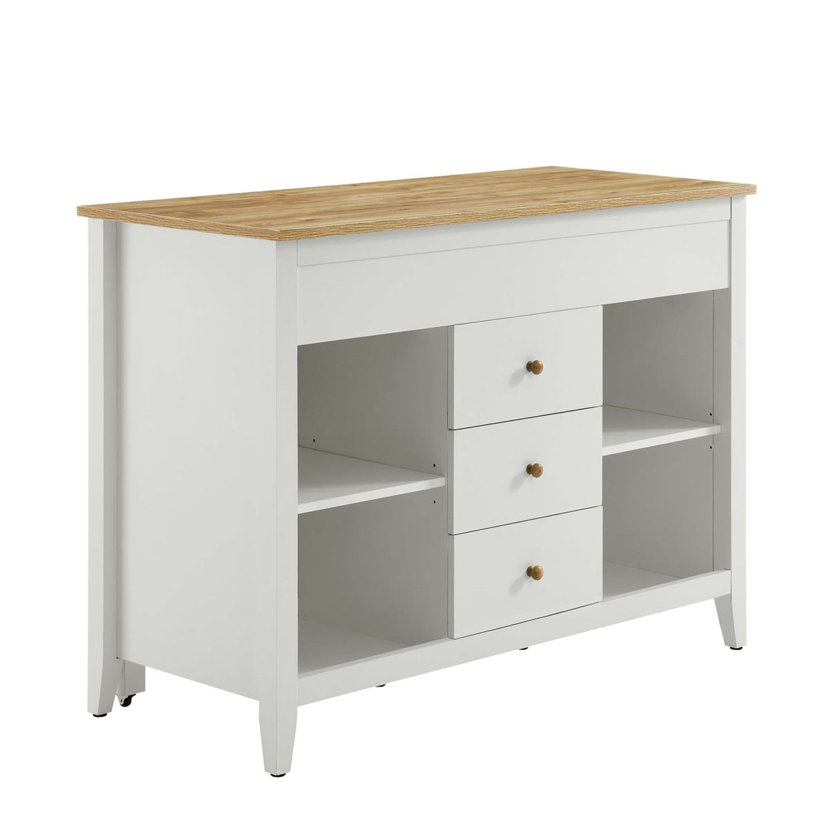 EEI-6728-OAK-WHI Farmstead Kitchen Island, Oak White