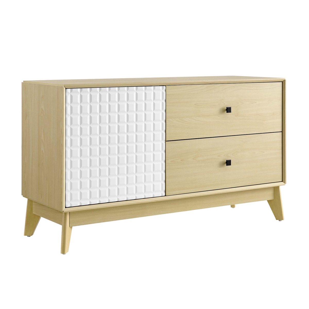 EEI-6817-NAT-WHI 43 in. Nectar Wood Grain Accent Cabinet, Natural White