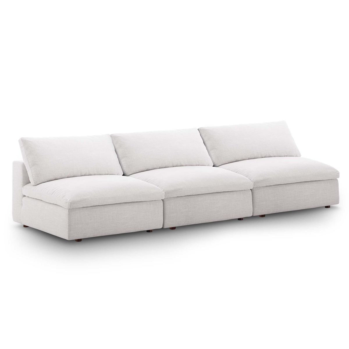 EEI-7043-BEI Commix Down Filled Overstuffed Armless Sectional Sofa, 3 Piece