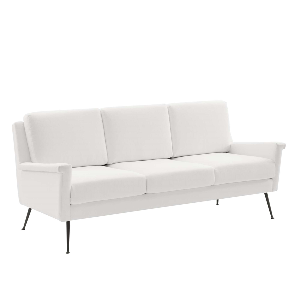 EEI-4628-BLK-WHI Chesapeake Fabric Sofa, Black & White