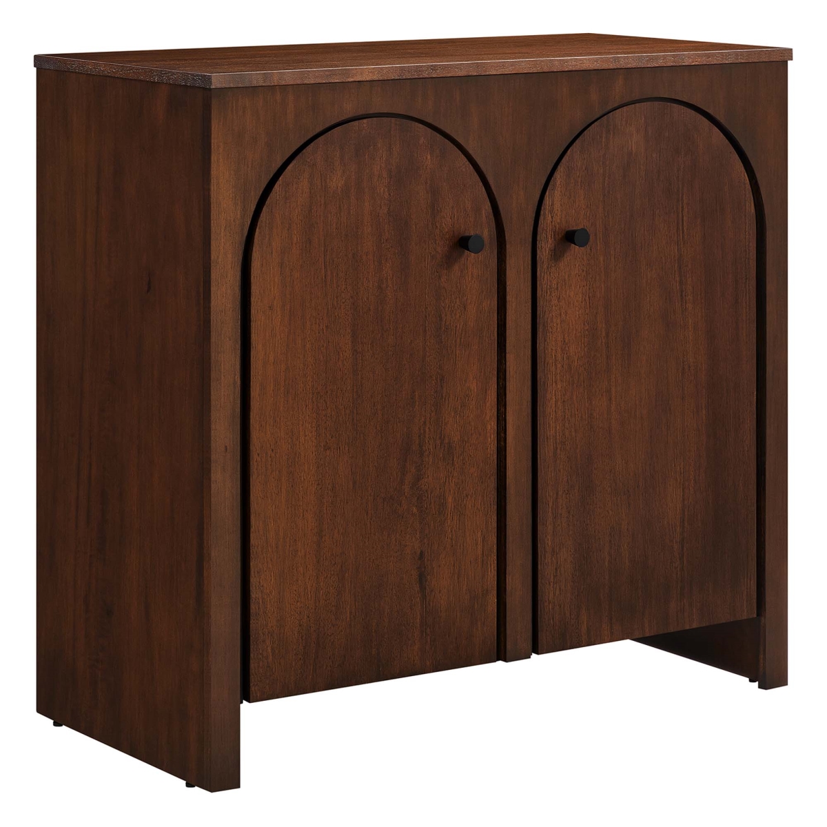EEI-6537-WAL Appia 2 Arched Door Storage Cabinet, Walnut