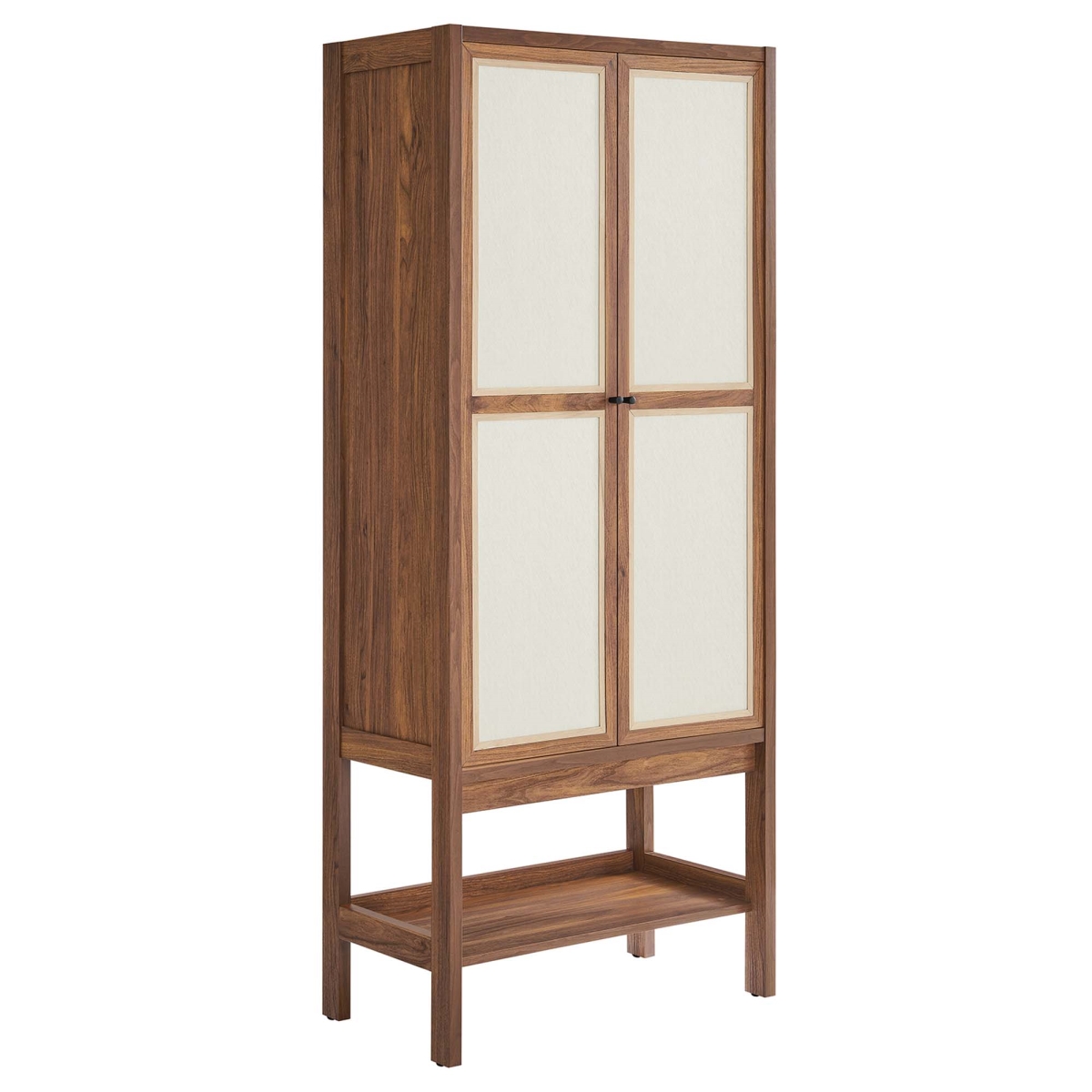 EEI-6620-WAL Capri Tall Wood Grain Standing Storage Cabinet, Walnut
