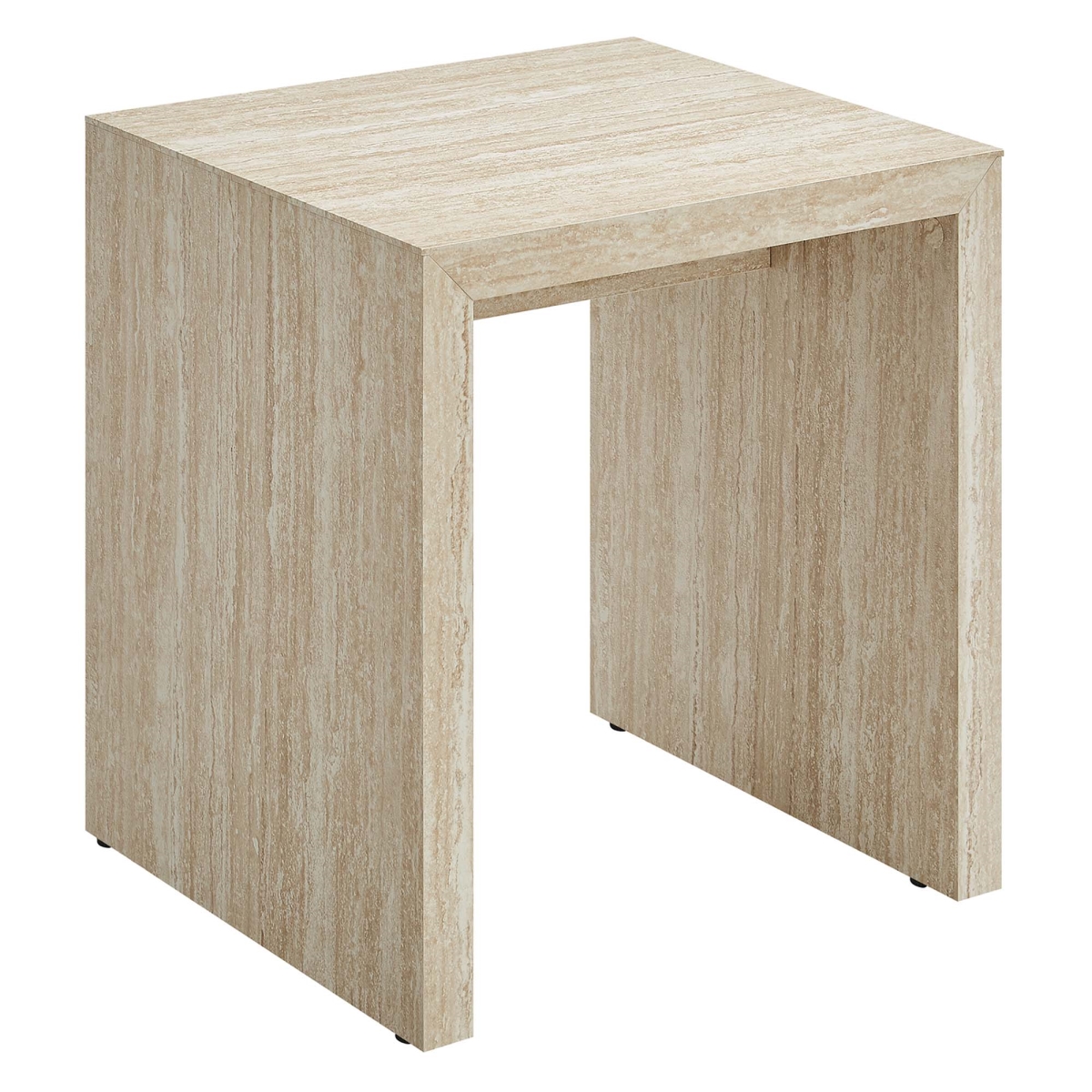 EEI-6772-TRA Mirella Faux Side Table, Travertine