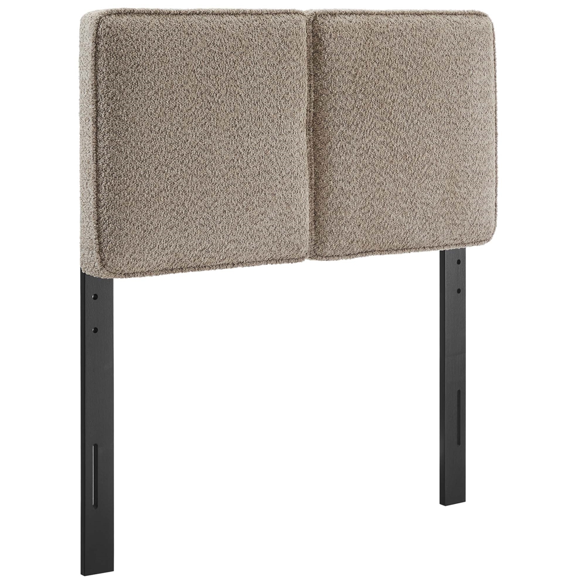 MOD-7145-OAT Lindee Boucle Fabric Headboard, Oatmeal - Twin Size
