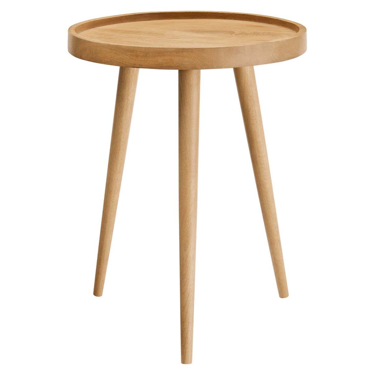 EEI-6830-NAT Chiro Round Wood Side Table, Natural