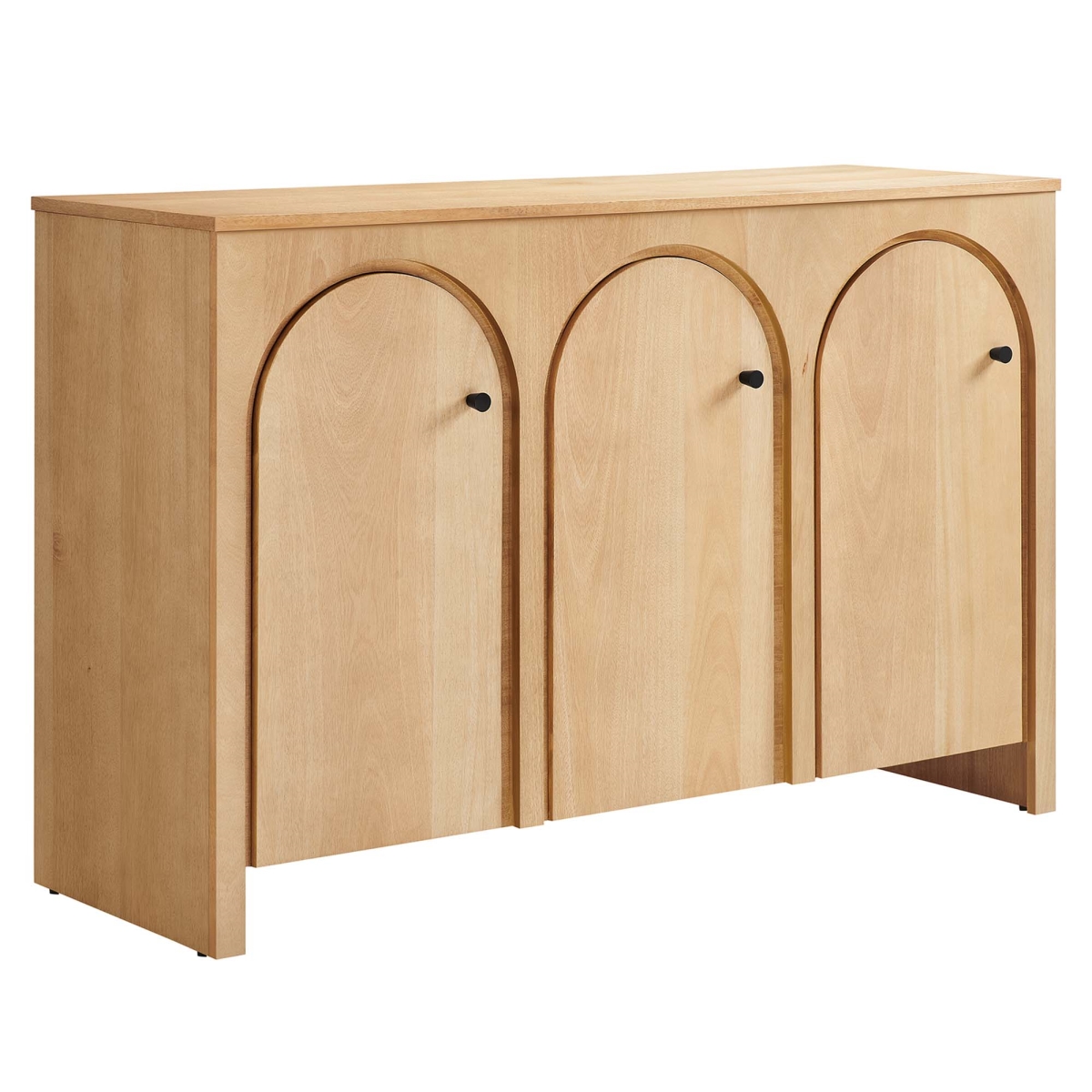 EEI-6536-OAK Appia 3 Arched Door Sideboard Storage Cabinet, Oak