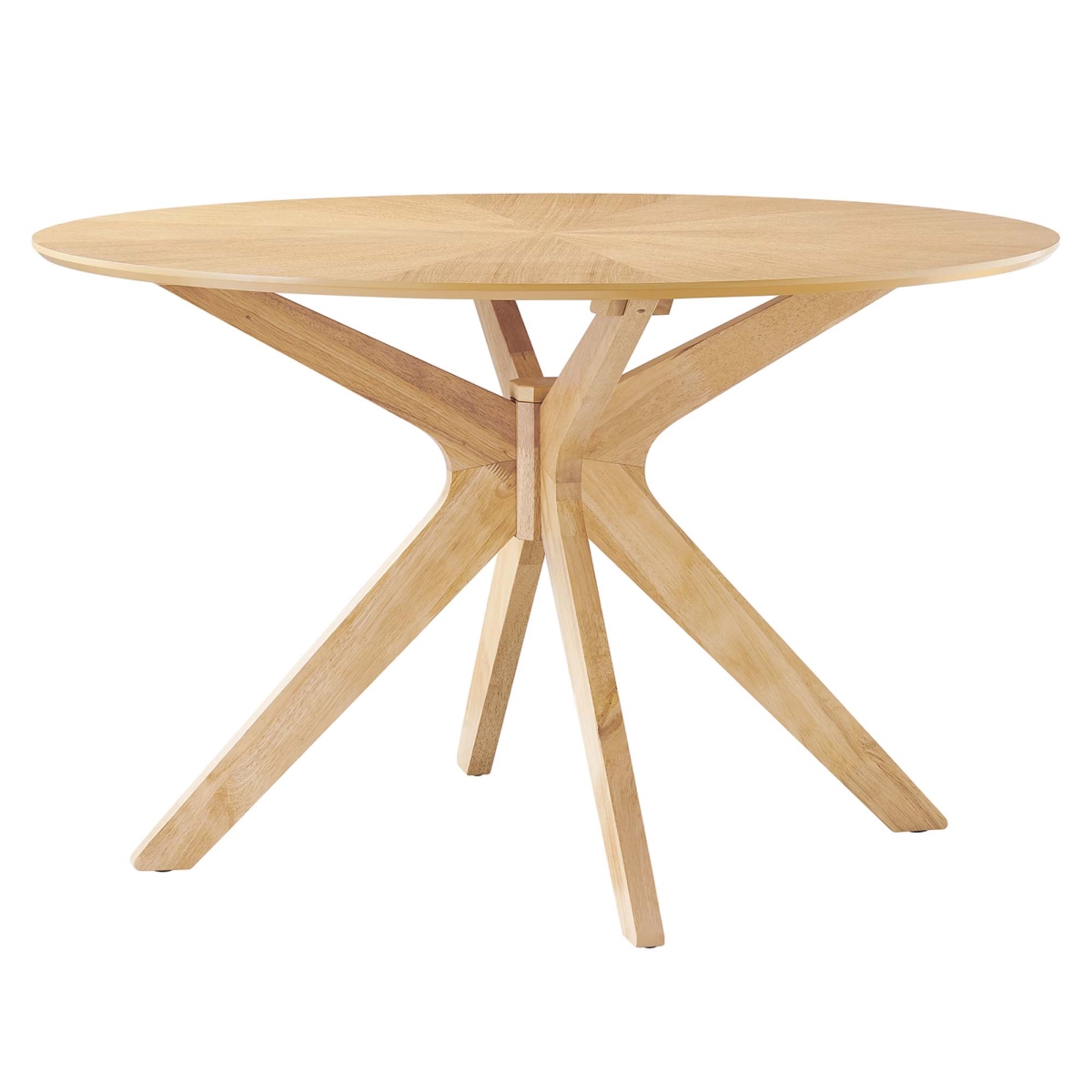 EEI-3847-OAK 47 in. Crossroads Round Wood Dining Table, Oak