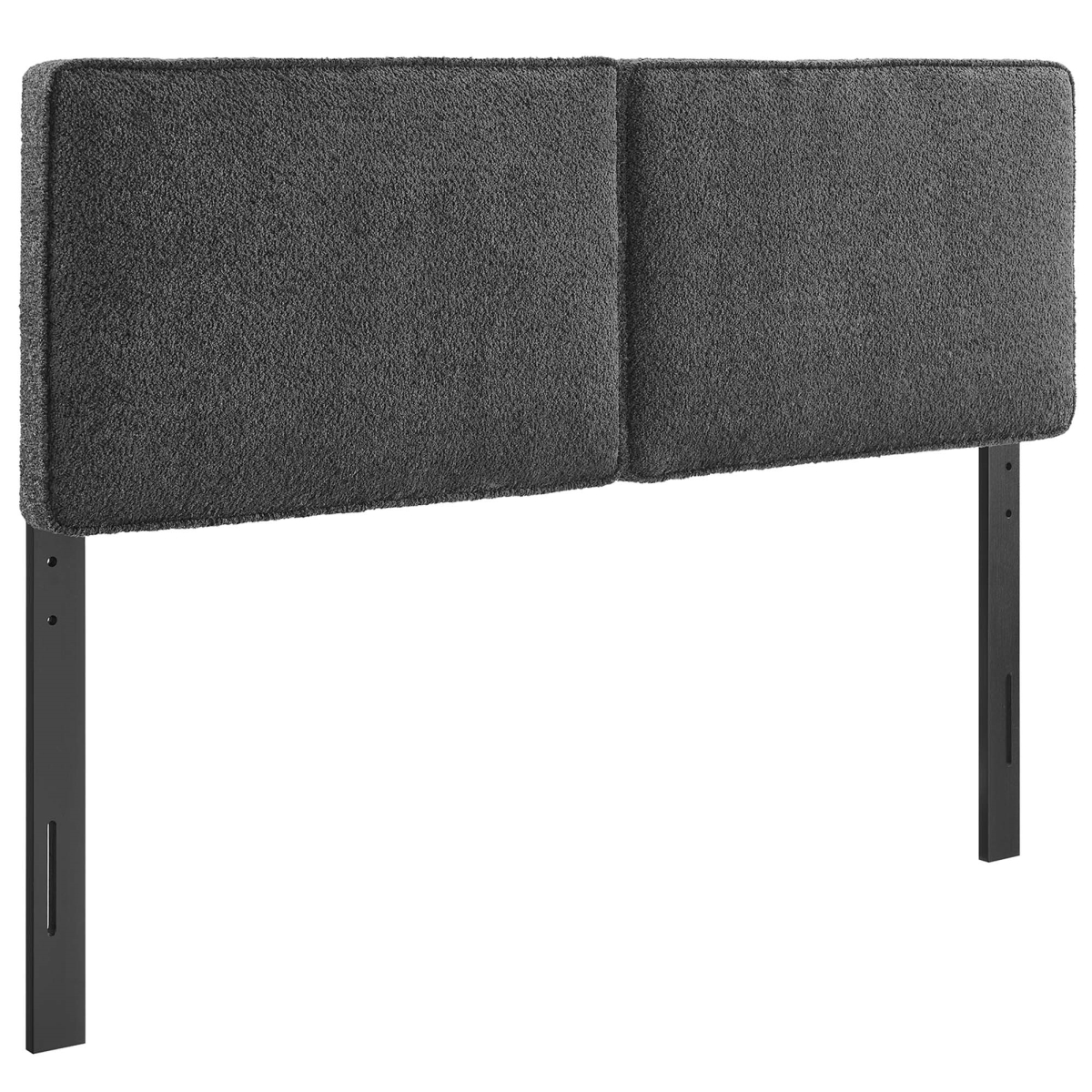 MOD-7149-SLA Lindee Boucle Fabric Headboard, Slate - Queen Size