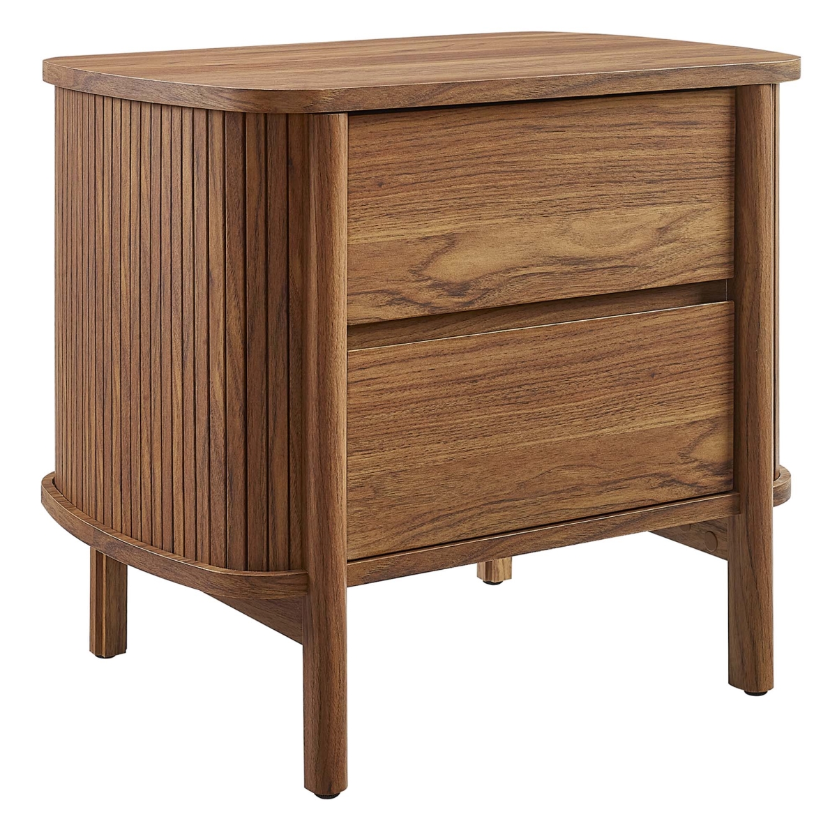 MOD-7158-WAL Cadence 2 Drawer Nightstand, Walnut