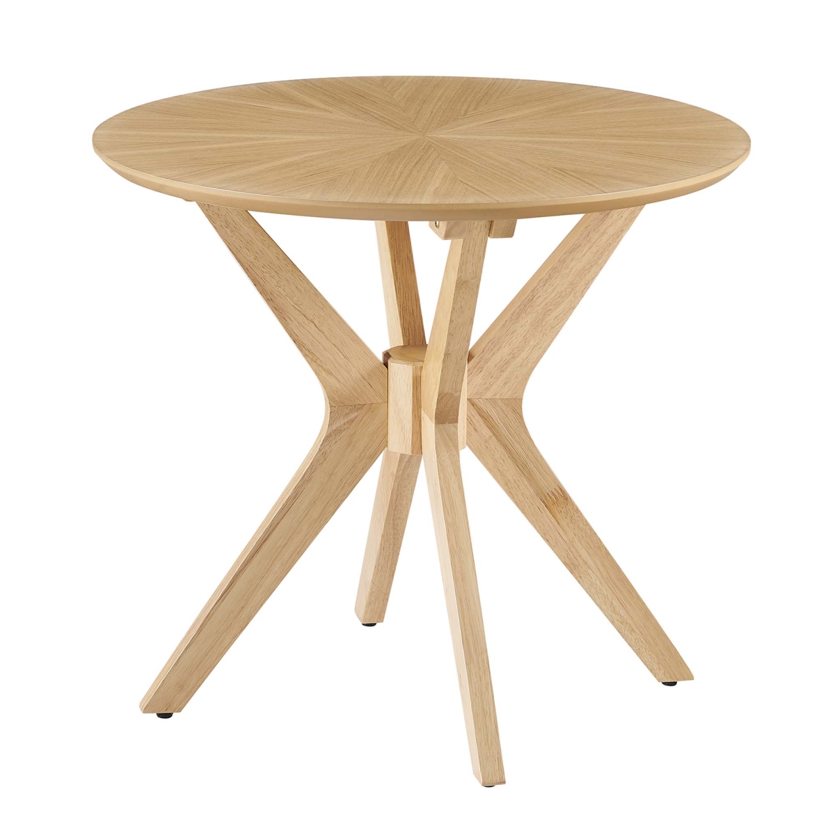 EEI-6558-OAK 24 in. Crossroads Round Wood Side Table, Oak