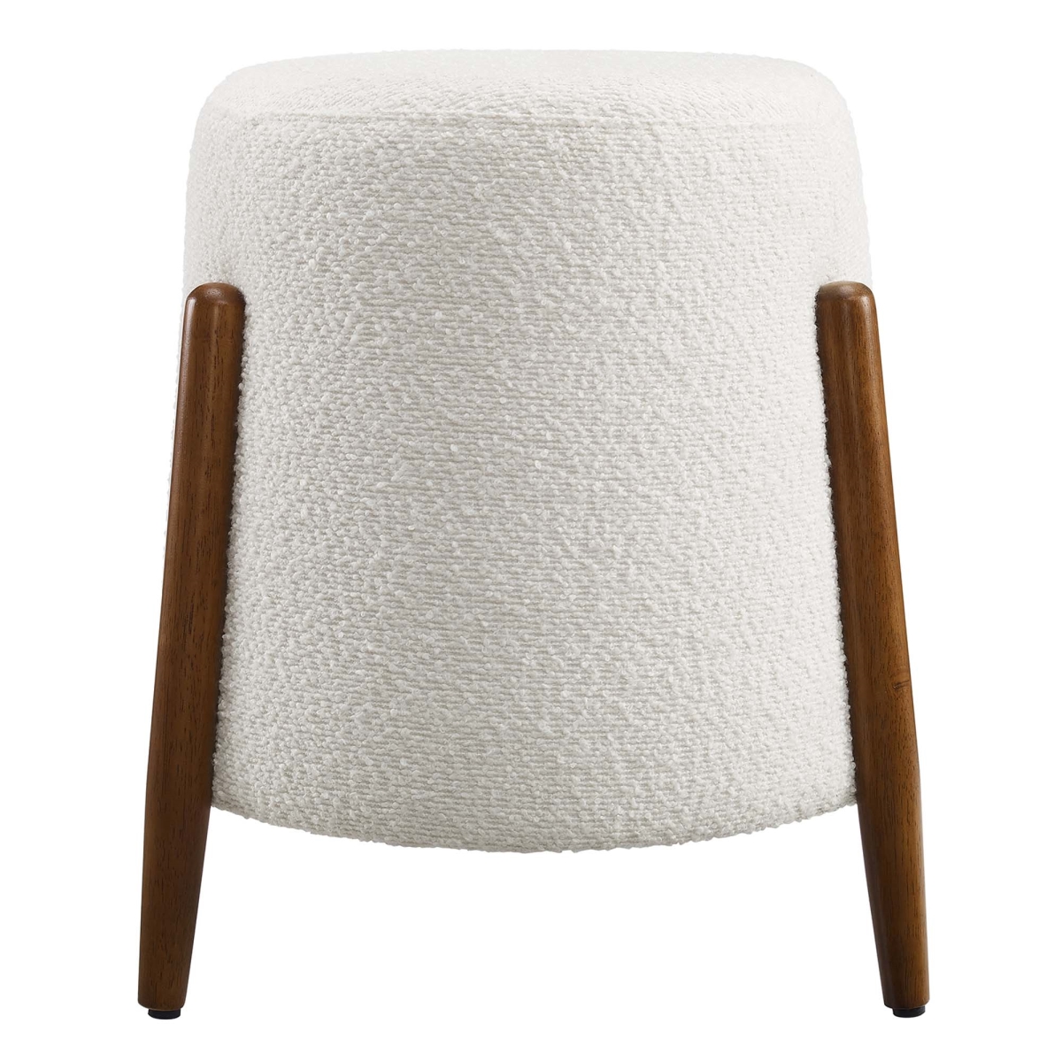 EEI-6686-CLO Riven Upholstered Boucle Fabric Ottoman, Cloud