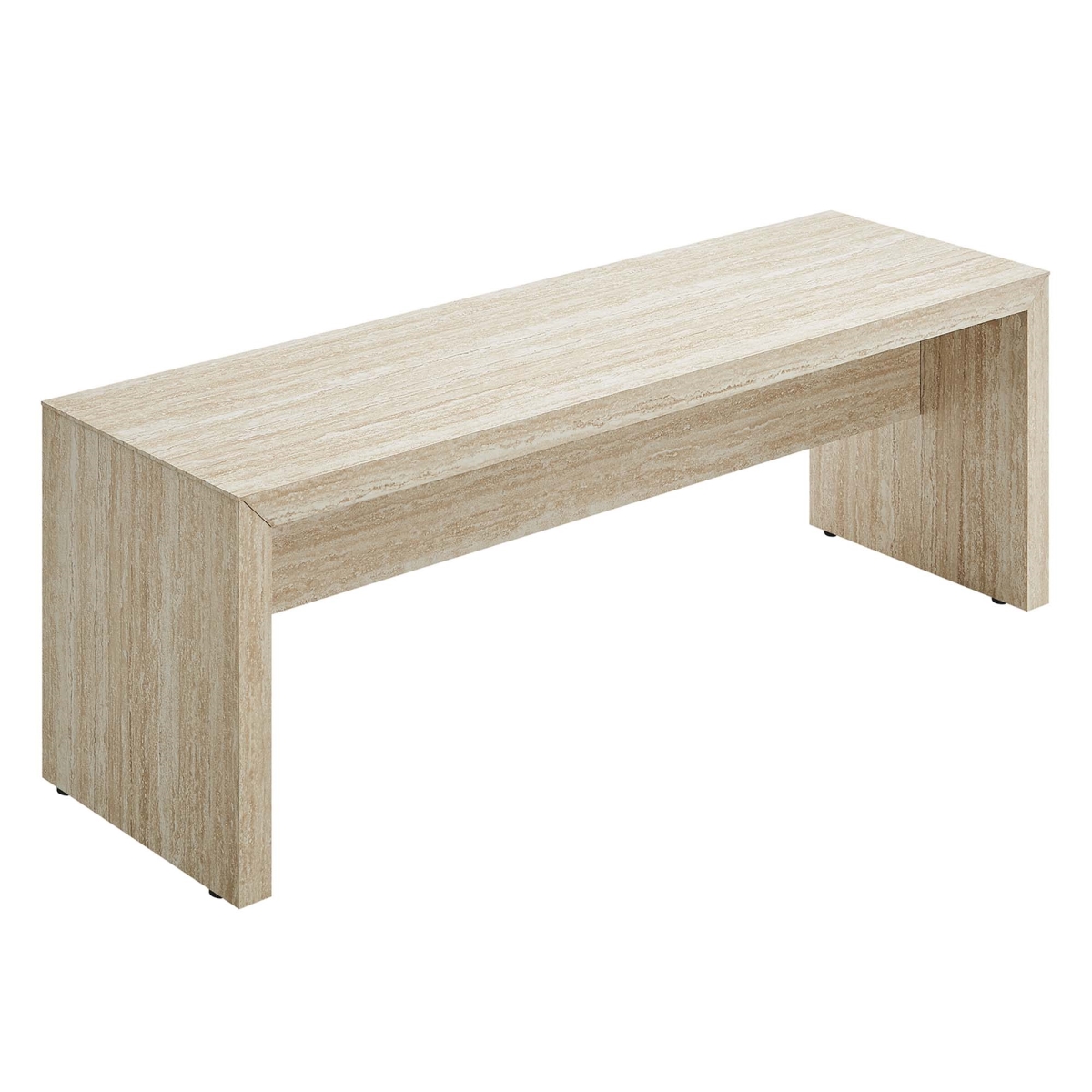EEI-6774-TRA 53.5 in. Mirella Faux Bench, Travertine