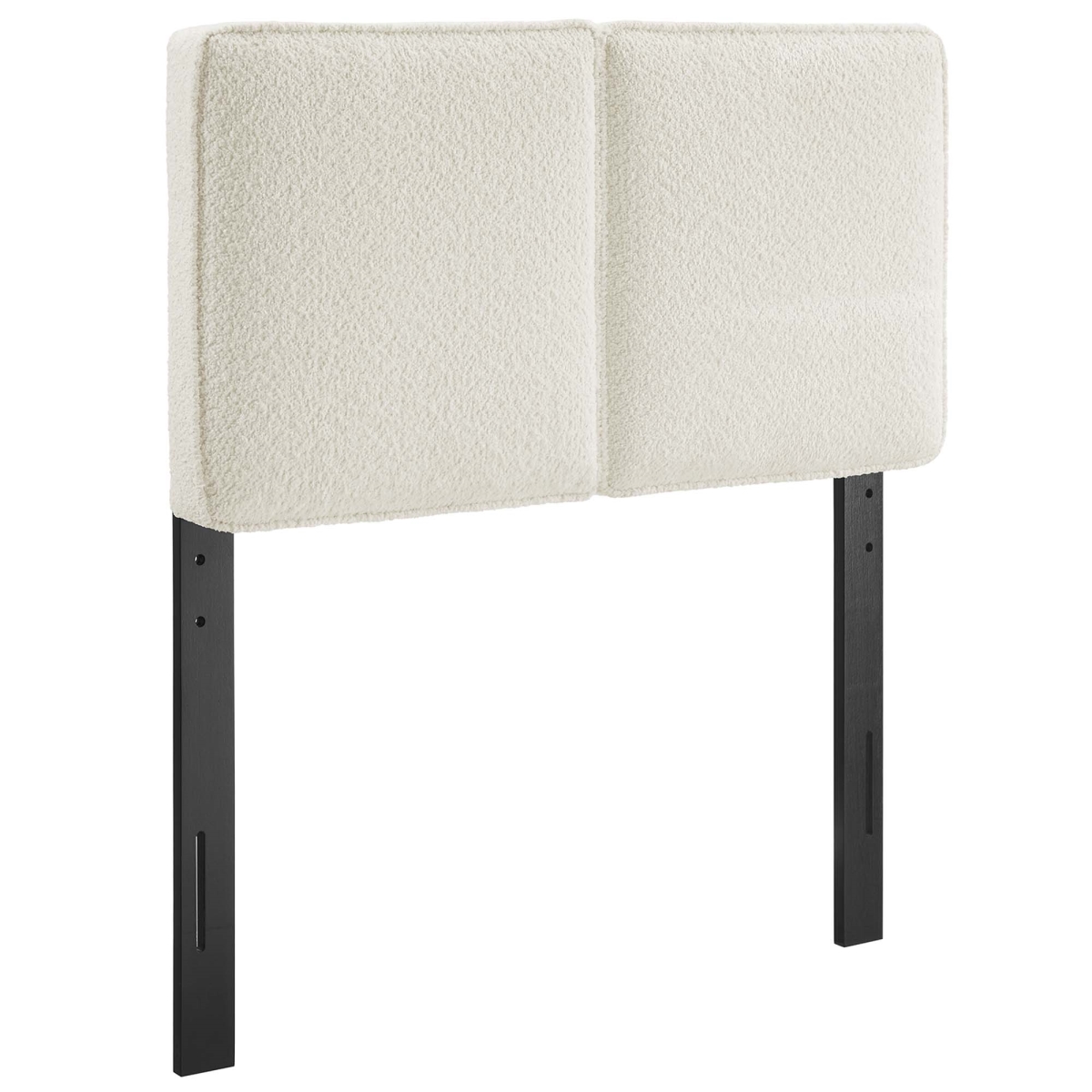 MOD-7145-CRM Lindee Boucle Fabric Headboard, Cream - Twin Size
