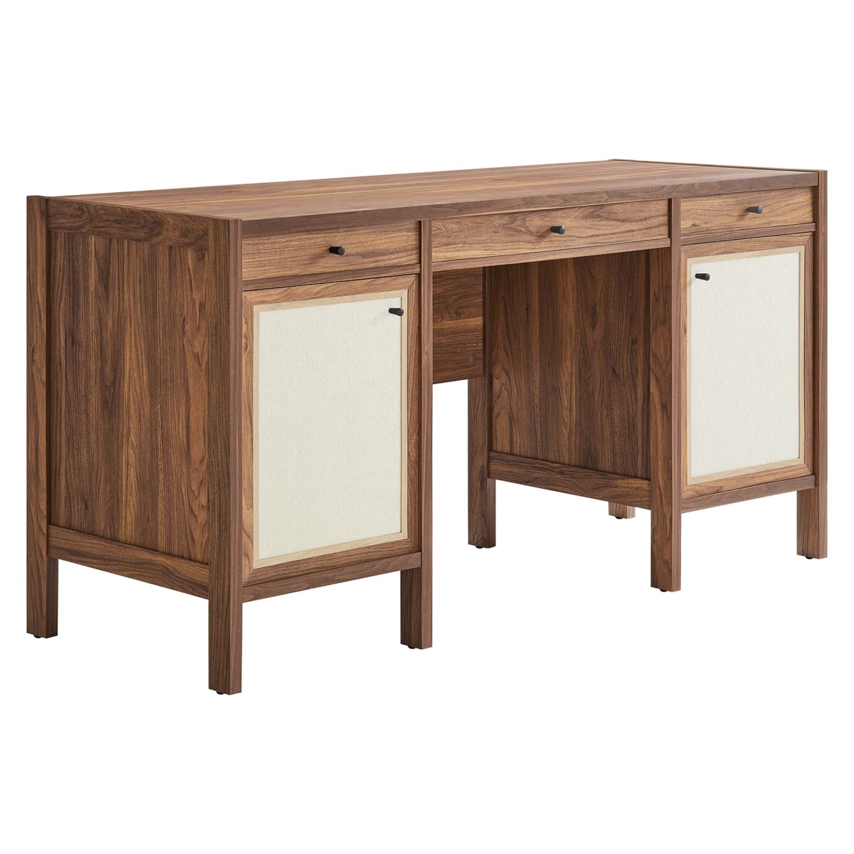 EEI-6618-WAL 58 in. Capri Wood Grain Office Desk, Walnut