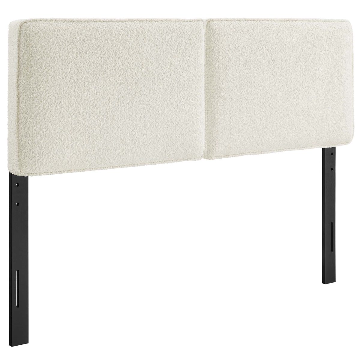 MOD-7151-CRM Lindee Boucle Fabric Headboard, Cream - King Size