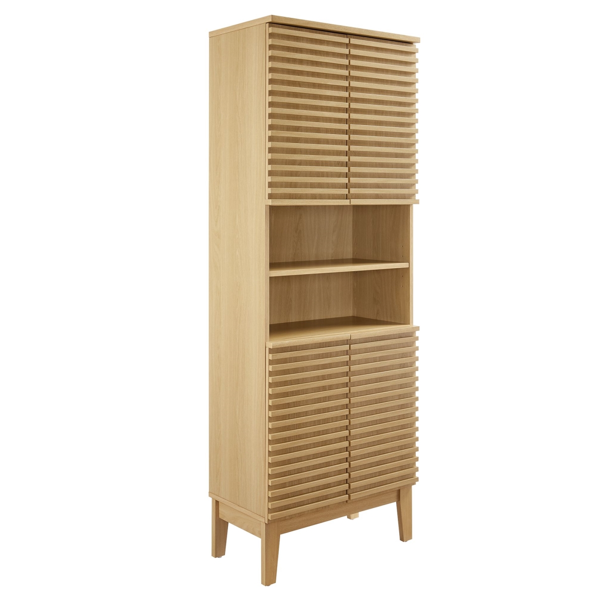 EEI-6852-OAK Render Tall Bathroom Storage Cabinet, Oak
