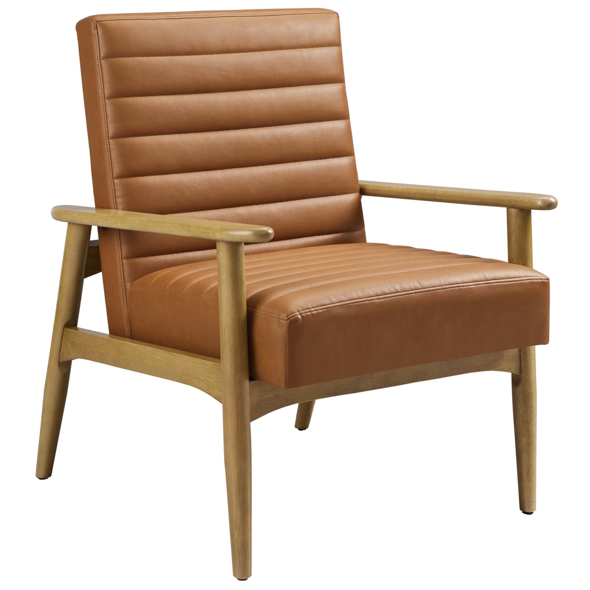 EEI-6779-FRO-TAN Jensen Vegan Leather Accent Chair, French Oak Tan