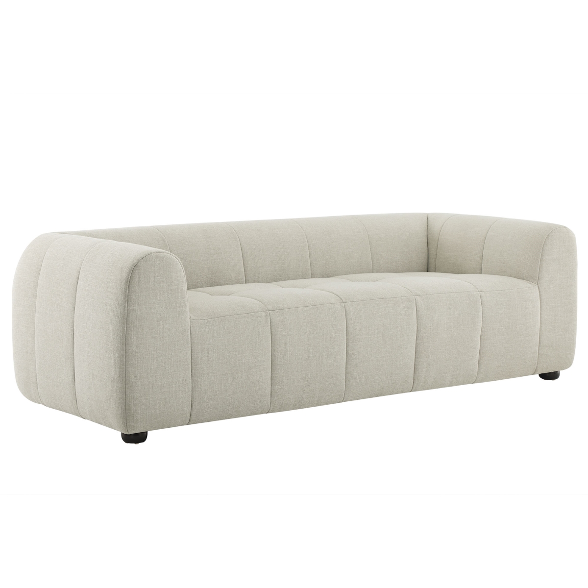 EEI-6866-LIN Liana Upholstered Fabric Sofa, Linen