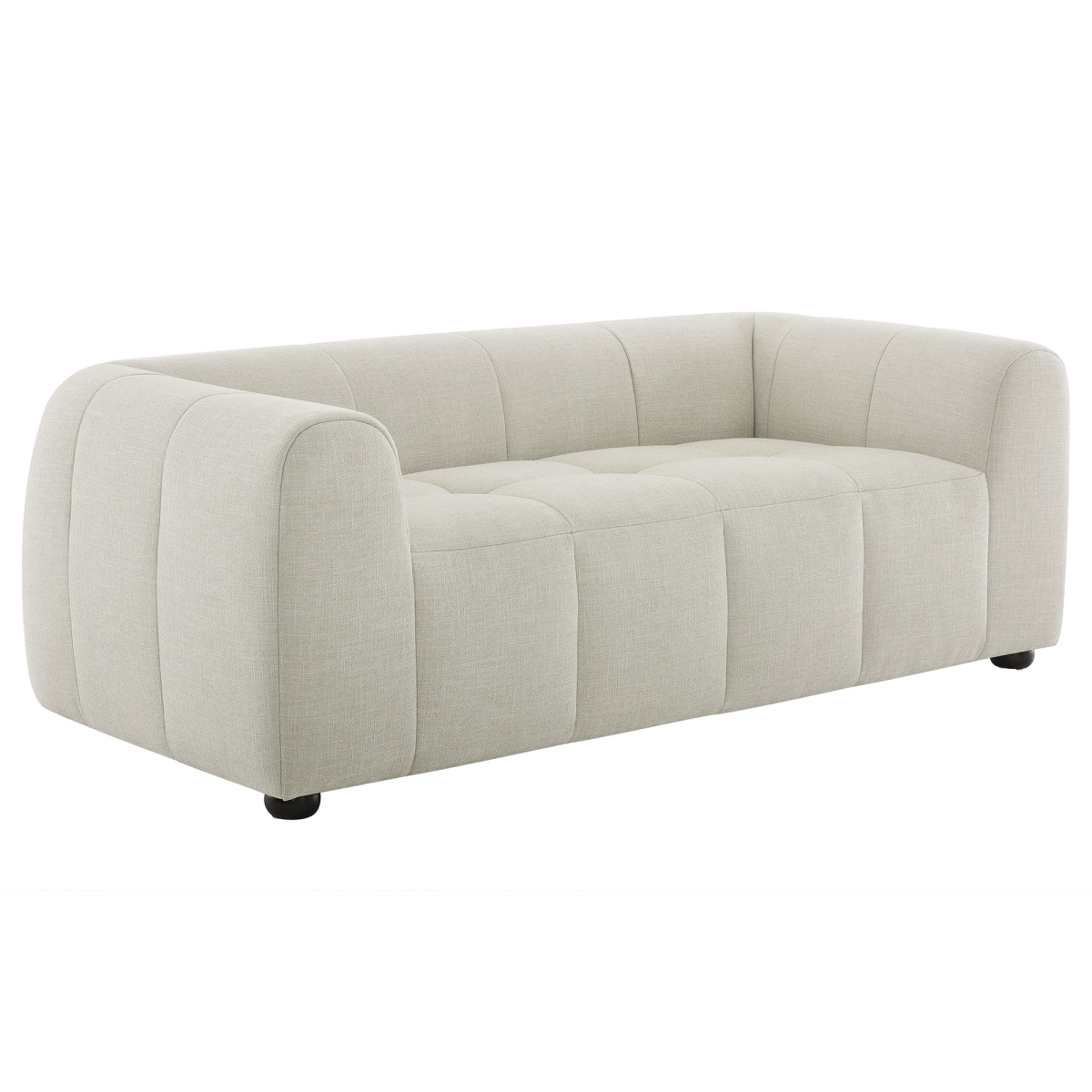 EEI-6867-LIN Liana Upholstered Fabric Loveseat, Linen