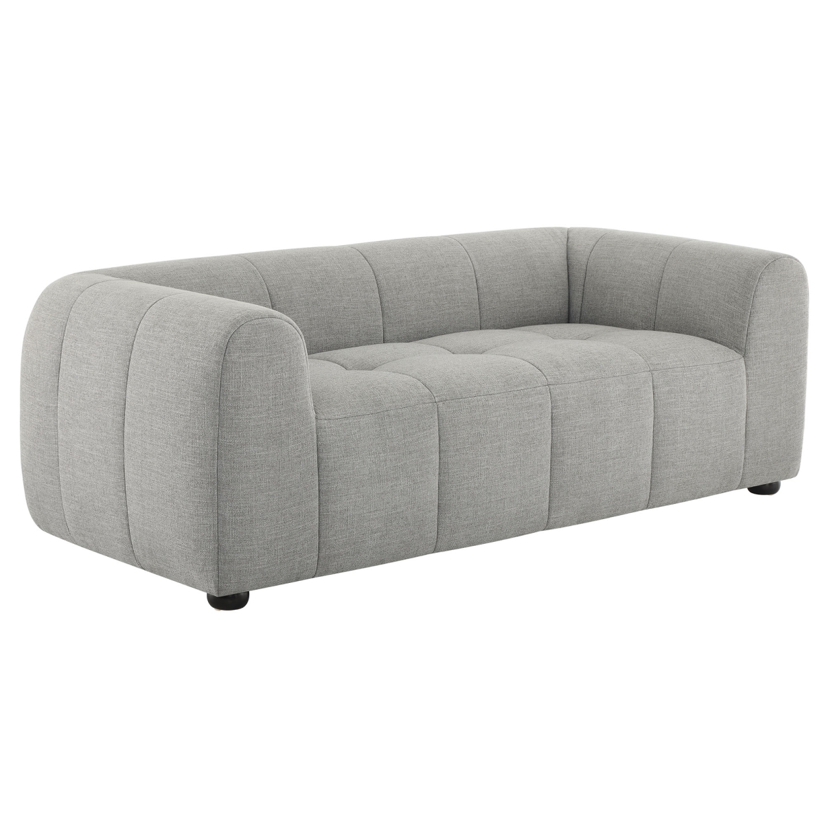 EEI-6867-PEW Liana Upholstered Fabric Loveseat, Pewter