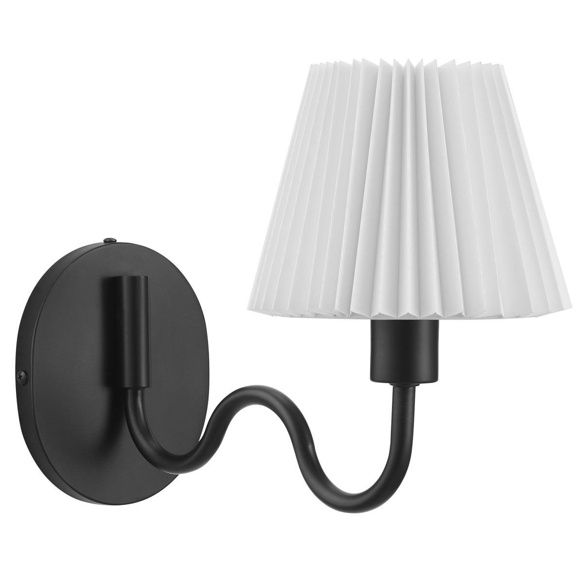 EEI-6873-BLK Wave Squiggle Arm Wall Sconce, Black