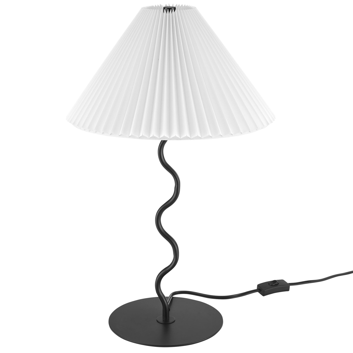 EEI-6876-BLK Wave Squiggle Table Lamp, Black