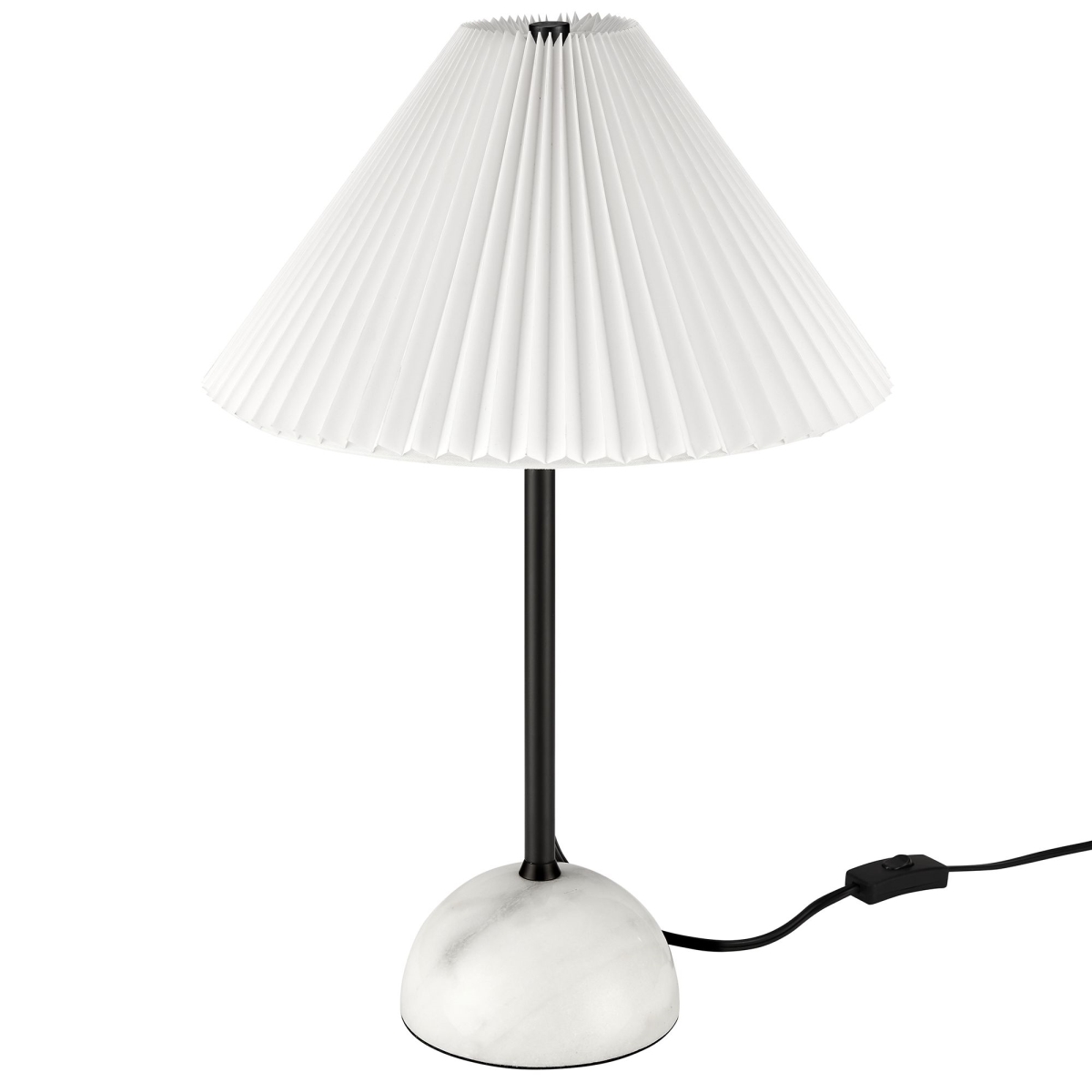 EEI-6878-BLK Illusion Marble Dome Table Lamp, Black