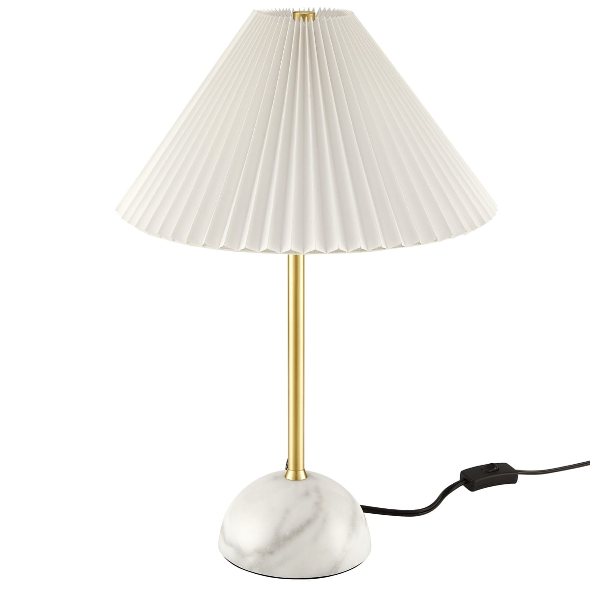 EEI-6878-BRA Illusion Marble Dome Table Lamp, Brass
