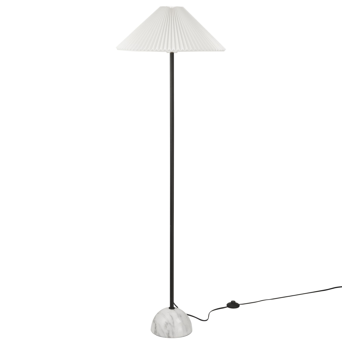 EEI-6879-BLK Illusion Marble Dome Floor Lamp, Black