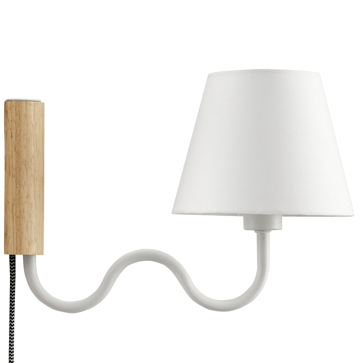 EEI-6881-NAT-WHI Sunlit Squiggle Arm Wall Sconce, Natural White