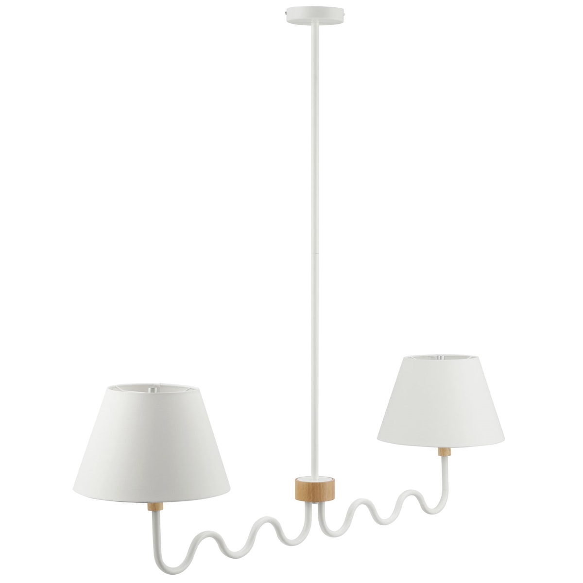 EEI-6882-NAT-WHI Sunlit Squiggle 2-Arm Pendant Light, Natural White
