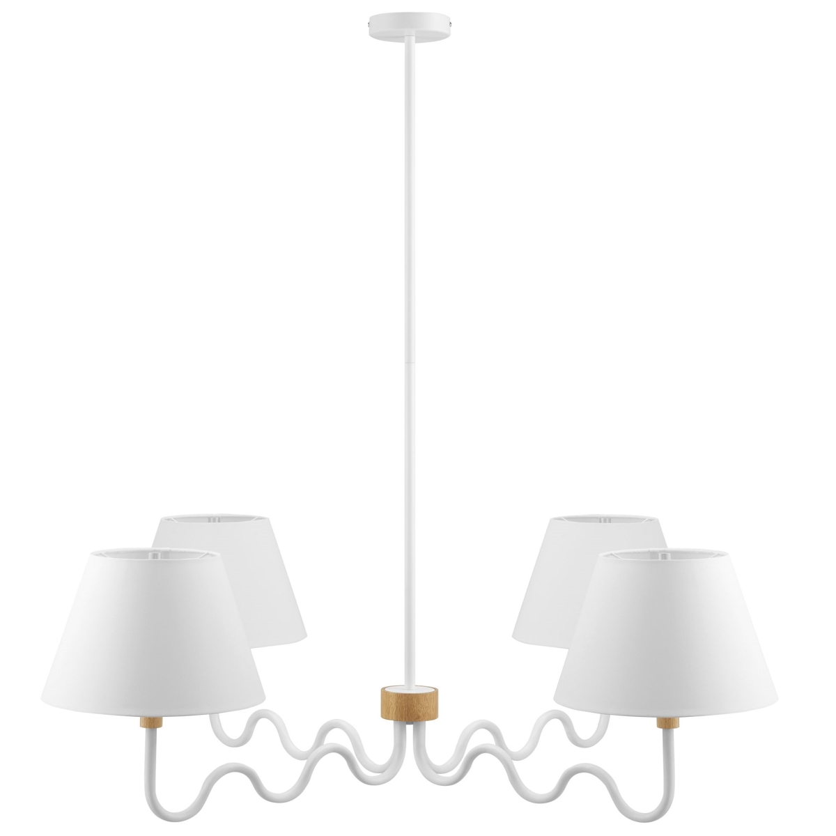EEI-6883-NAT-WHI Sunlit Squiggle 4-Arm Pendant Light, Natural White