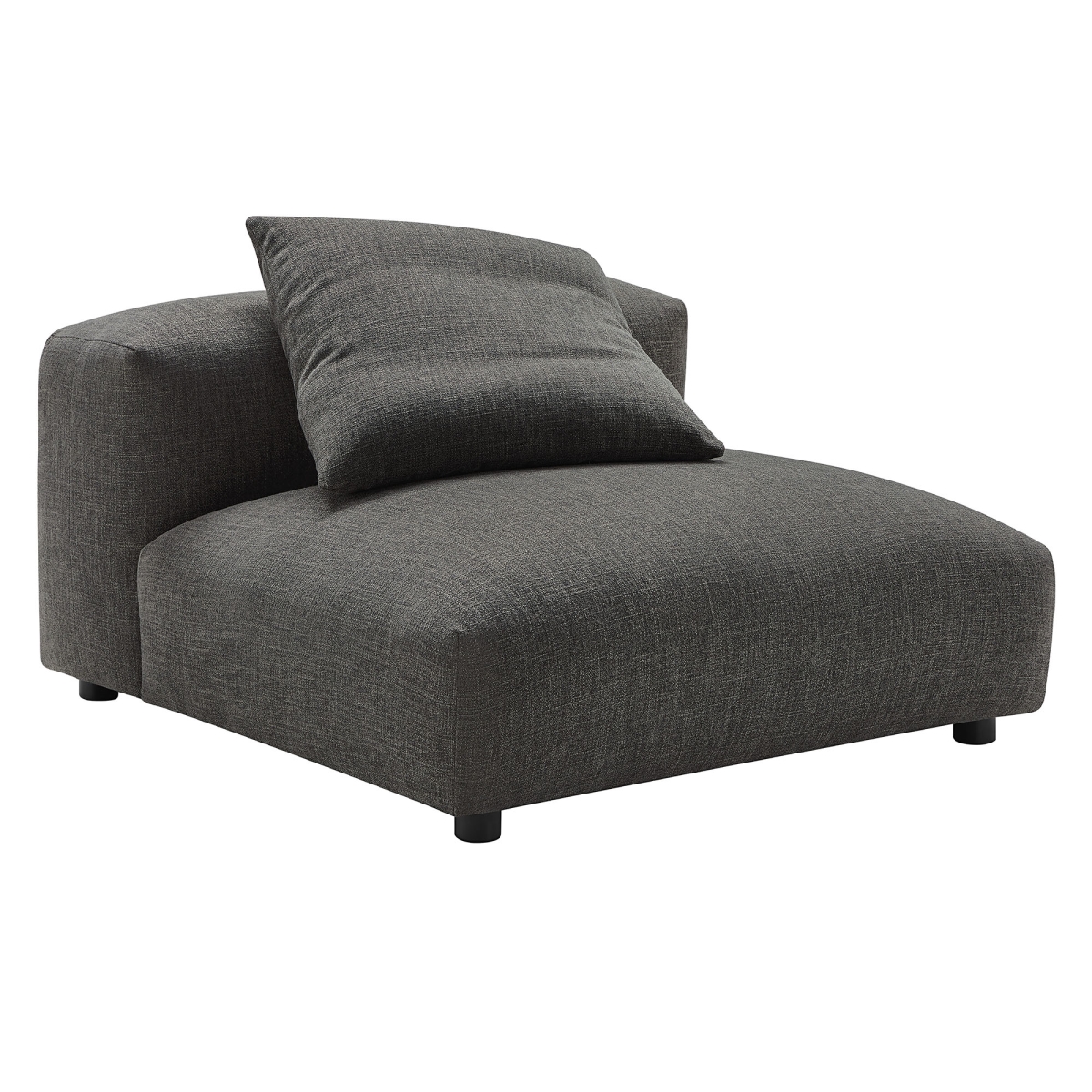 EEI-6885-CHA Solace Modular Upholstered Fabric Armless Chair, Charcoal